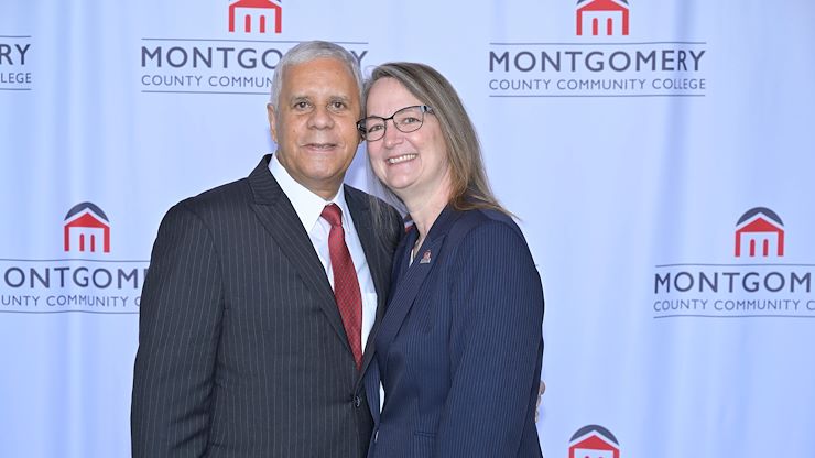 Montgomery County Community College President Dr. Victoria L. Bastecki-Perez and her husband, Santos, established the first of 11 new presidential scholarships for students. The scholarships are focused on first-generation college students. Photos by Dave DeBalko.