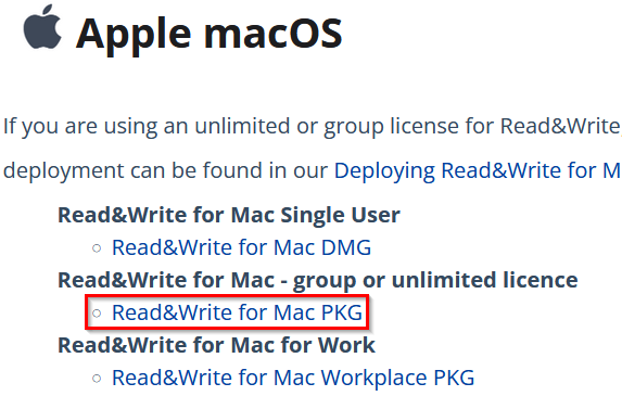 Software Download Page Mac Mac section of the software downloads page