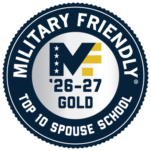 Military Friendly Top 10 Spouse School '26-27 Gold Badge