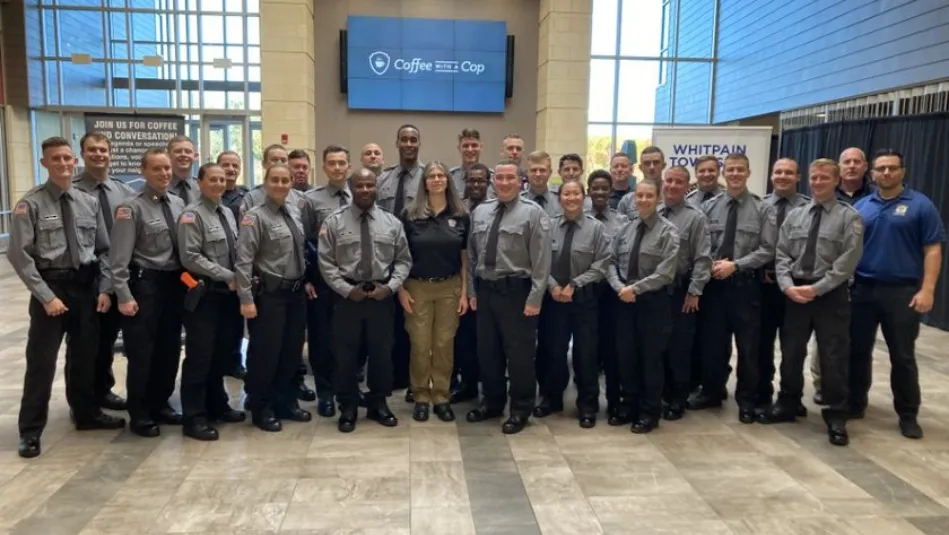 a group of police officers standing next to each other