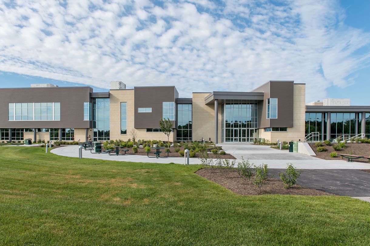 Exterior image of the Health Sciences Centre at the Blue Bell Theatre