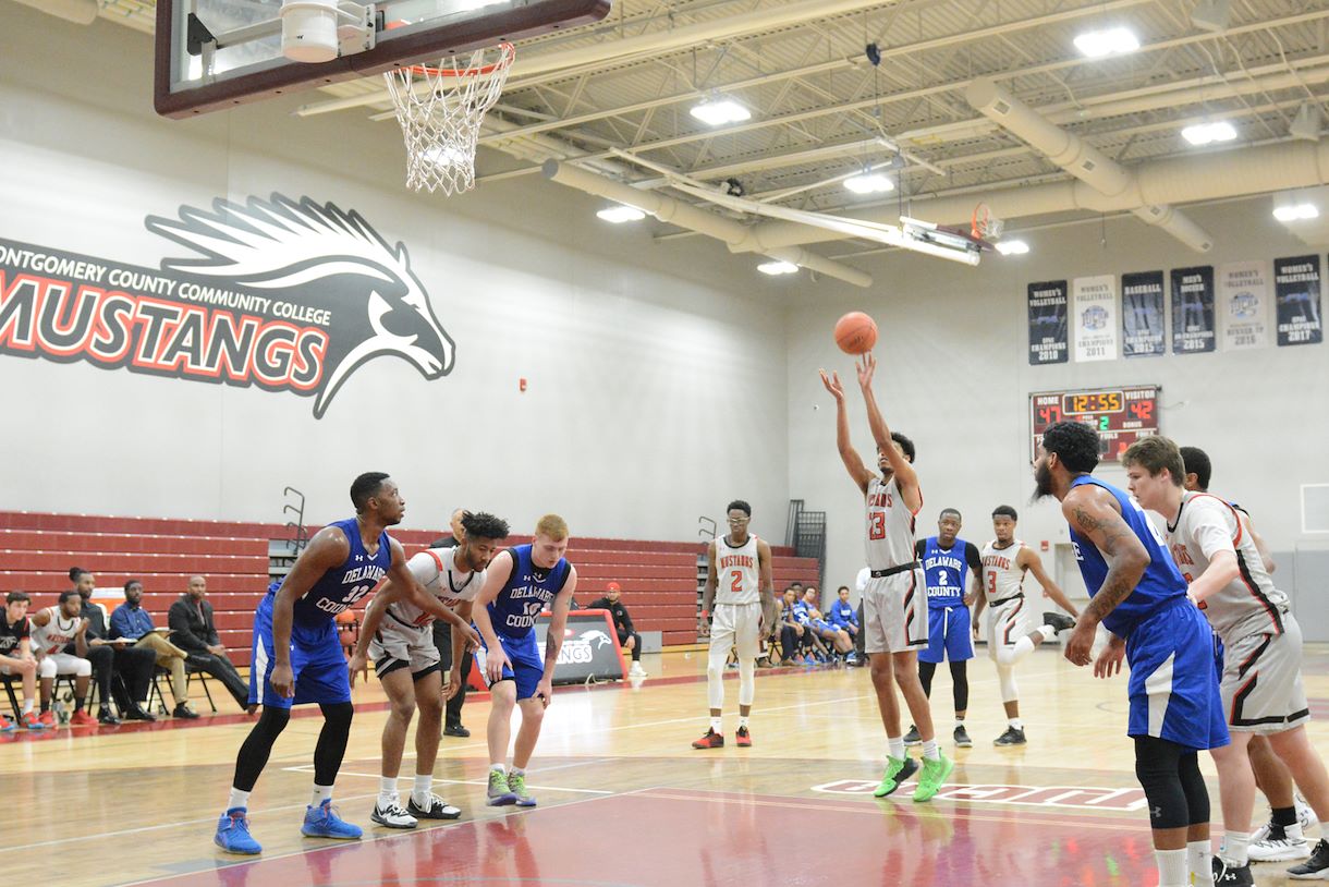 Basketball game being played at the Health Sciences gymnasium