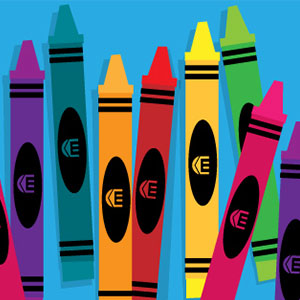 Colorful crayons