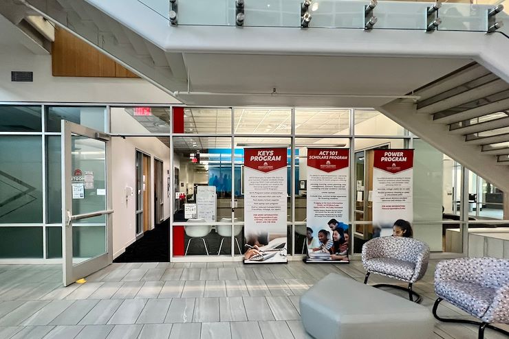 Blue Bell Wellness Center Entrance on the first floor of College Hall