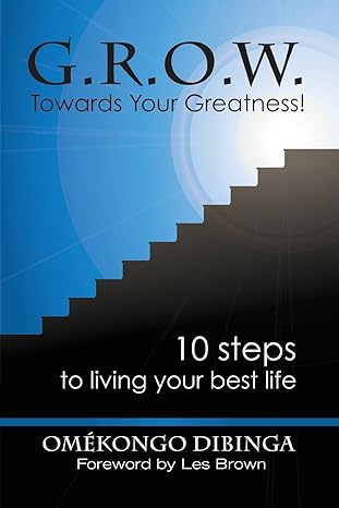 Book cover for Dr. Omekongo Dibinga's book, "G.R.O.W. Towards Your Greatness"