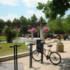 Bike trail park at the Pottstown campus