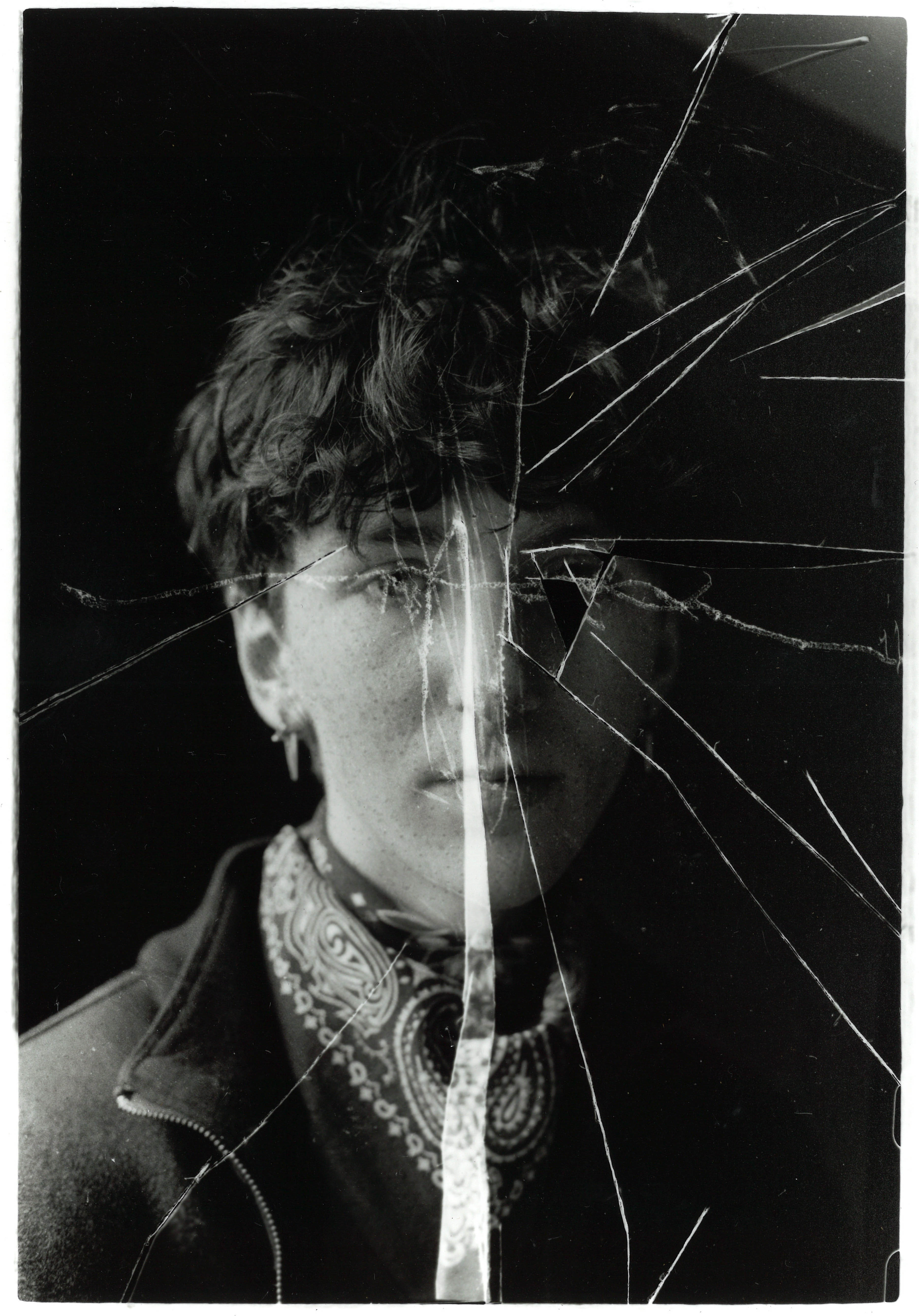 Self portrait of Linus Coker, gelatin silver print.