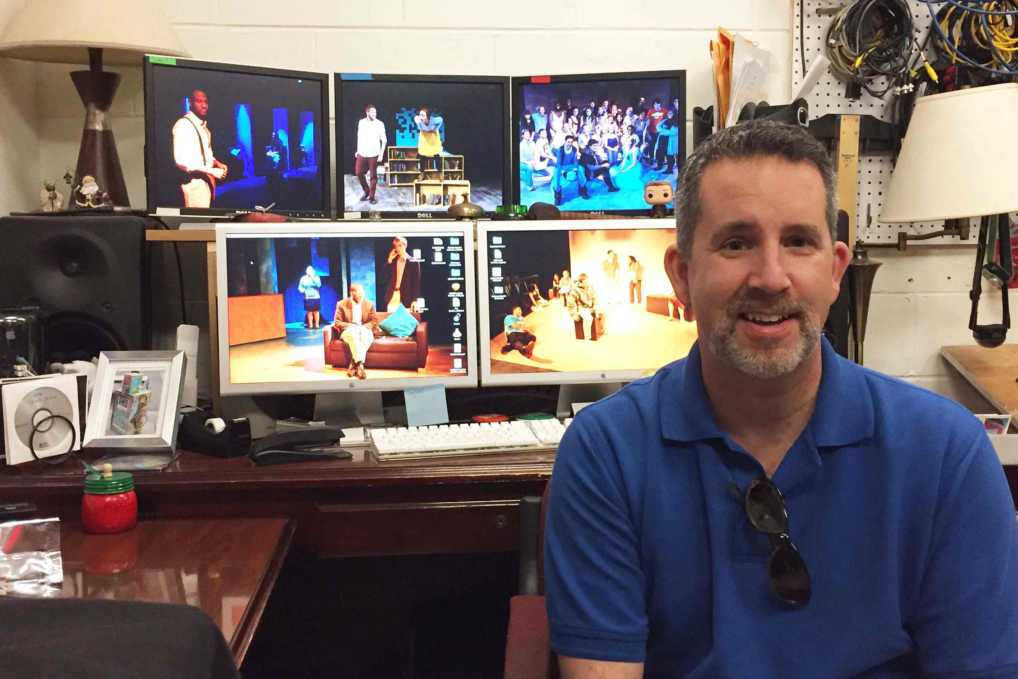 Assistant Professor Tim Gallagher enjoys working with students in all aspects of theatre.