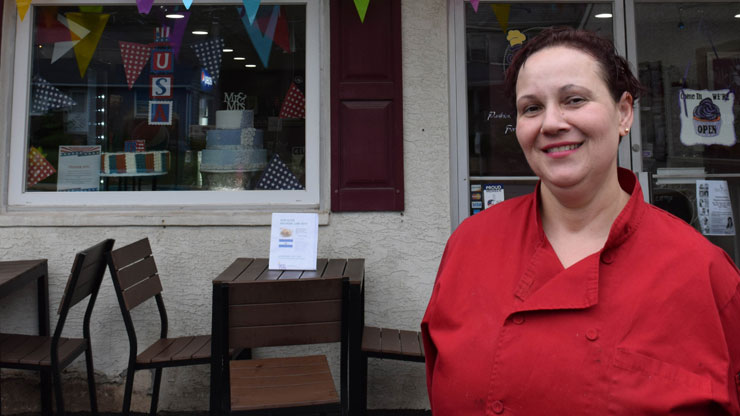 Jacqueline Ramos opened her business, Jacquie’s Pastry Café, in Hatfield.