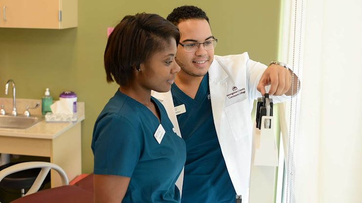 Students in MCCC’s Medical Assisting Certificate Program learn both clinical and administrative skills including drawing blood, performing EKGs and taking vital signs, as well as the knowledge and experience to help a physician’s practice run smoothly.