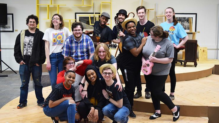 Montgomery County Community College students are rehearsing and building the set for their upcoming performance, “Failure: A Love Story” by Philip Dawkins. Proceeds benefit MCCC’s Theatre Arts Merit Scholarship fund. Photo by Diane VanDyke