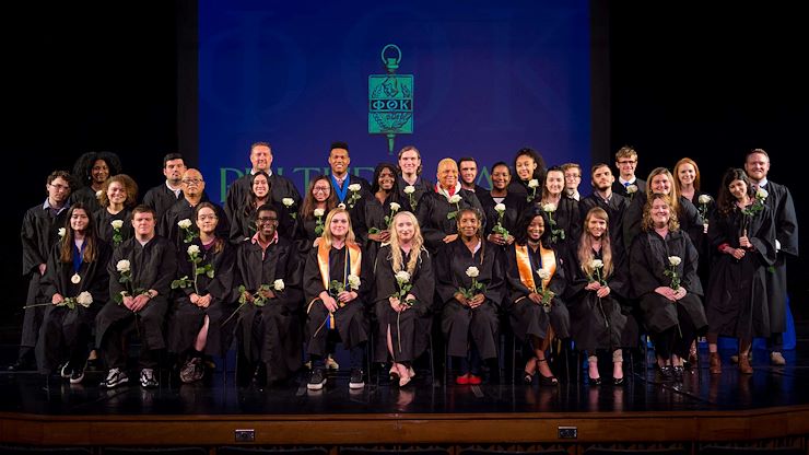 Montgomery County Community College’s Phi Theta Kappa Honor Society chapters were recently named 2019 REACH Chapters in recognition of the increasing number of students who joined the international honor society in 2018. Induction ceremonies are held every fall and spring semesters. Photo by Chloe Elmer