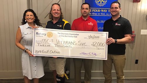 The Rotary Club of Blue Bell raised $12,000 at its annual golf outing to help student veterans at Montco.
