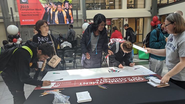 Students commit to completing their degrees.