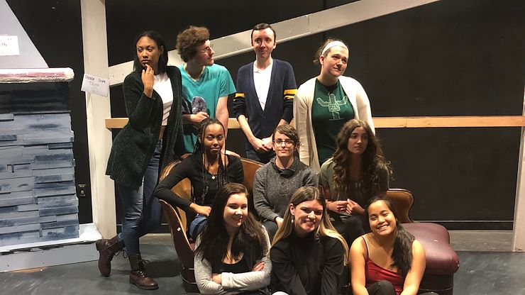 Students from the MCCC Drama Club and Theater Arts program present “Hedda Gabler” Nov. 14-17. Back row, from left: Taylor Hart, Andrew Campbell, Wesley Owens and Haley Simmonds. Middle row, from left: Mersha Wambua, Loue Repsik and Kiarah Guzman. Bottom row, from left: Ashley Sullivan, Georgina Terrizzi, and Maya Davis Goodstein. Photo by Matthew Moorhead