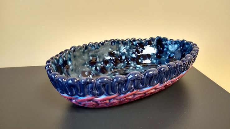 “Coil Bowl,” by Riley Wakefield, Upper Merion Area High School, clay. The 7th Annual Tri-County High School Exhibition features artwork by more than 100 area high school students.