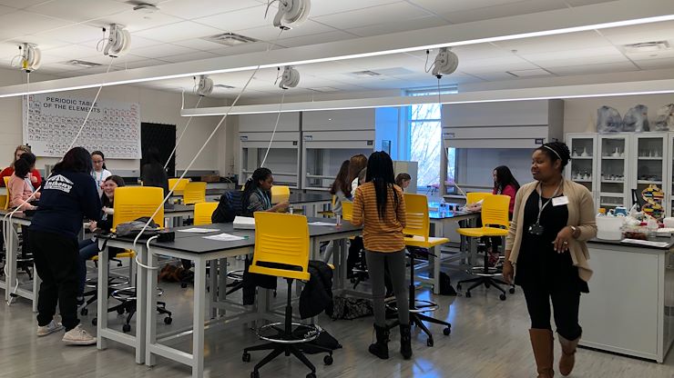 One-hundred thirty-one girls in grades 5-8 attend the 'Discover Your Future' conference on March 7 at MCCC's Central Campus in Blue Bell to learn more about careers in STEM fields.