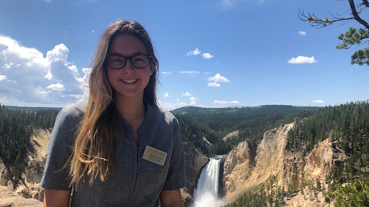 Tourism & Hospitality Management major, Samantha Markovic, interned at Yellowstone National Park in 2019.