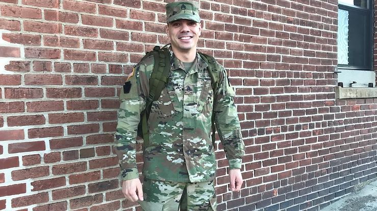 Joel Bergey, a nursing program alum, is fighting COVID-19 on the front lines in the Pennsylvania Army National Guard.