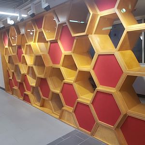 A new hallway inside the renovated Science Center.