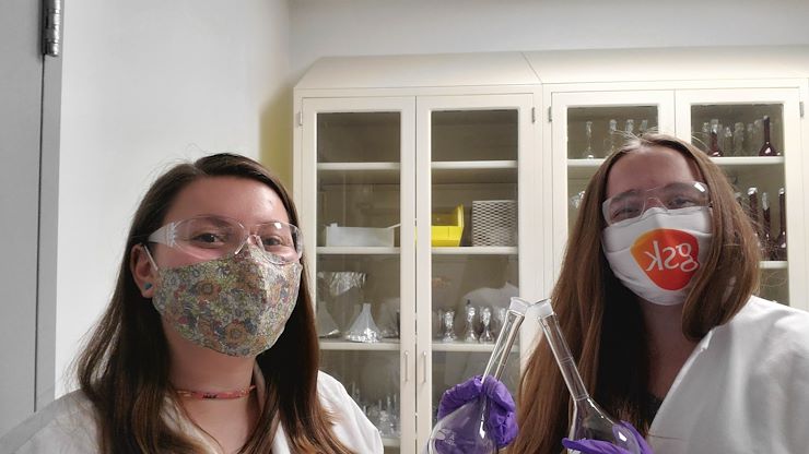 Biotechnology students Karly Malone and Christina Newman are the newest apprentices at pharmaceutical company GlaxoSmithKline.
