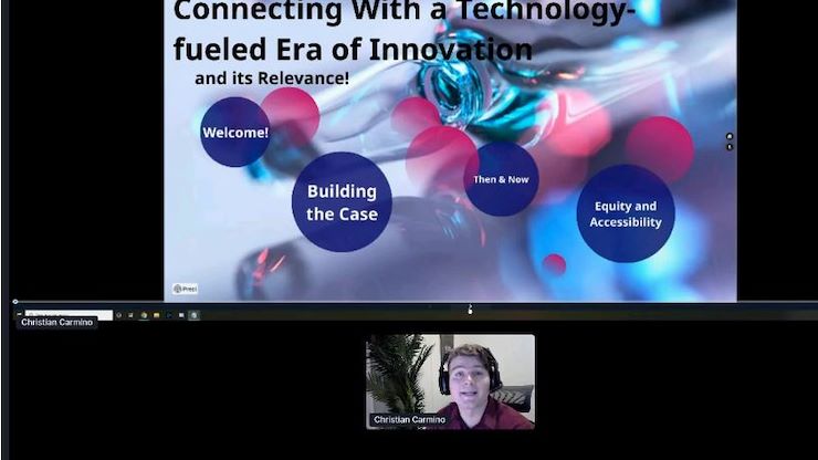 Christian Carmino, regional representative for Anatomage Northeast, gave a virtual keynote address during the 26th annual Technology and Learning Conference Friday, Oct. 16.