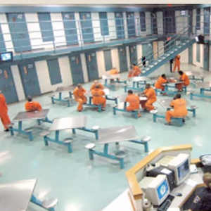Inmates in prison.