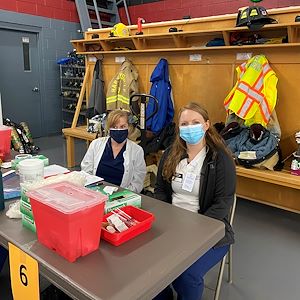 Nursing volunteers at fire company.