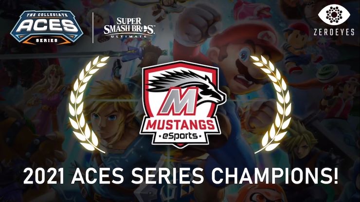 The Mustangs eSports team won its first league title in the first-ever Collegiate Aces Series Super Smash Brothers Ultimate tournament powered by Philly Esports. The Mustangs defeated Western Colorado University in the semi-finals and Widener University in the finals Thursday, April 29.