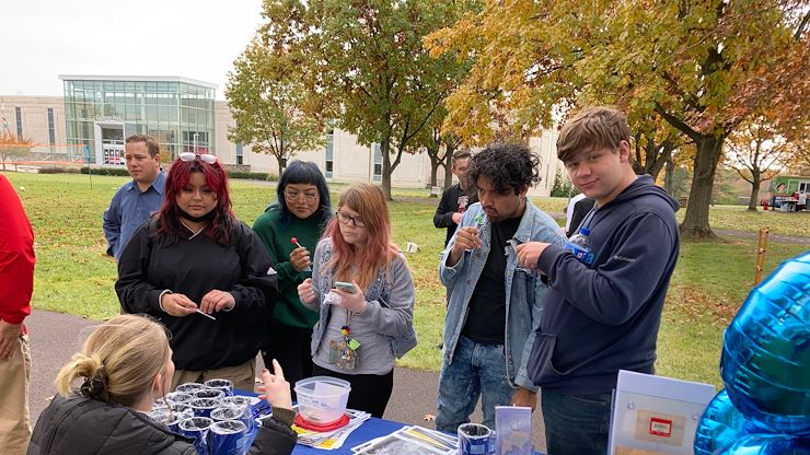 Students on Blue Bell Campus learn about career opportunities available during the 17th annual Montgomery County Chamber of Commerce Business and Career Expo. Photos by Eric Devlin.