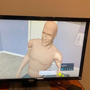 Virtual manikin patient.