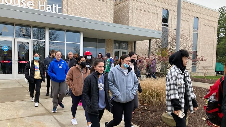 Each semester, Exercise Science and Wellness students organize a community event to benefit a non-profit organization, normally a 5K run and 1-mile walk around Blue Bell Campus. This semester, the "Moving for Medicine" fundraiser will benefit Children's Hospital of Philadelphia. Photo by Eric Devlin.