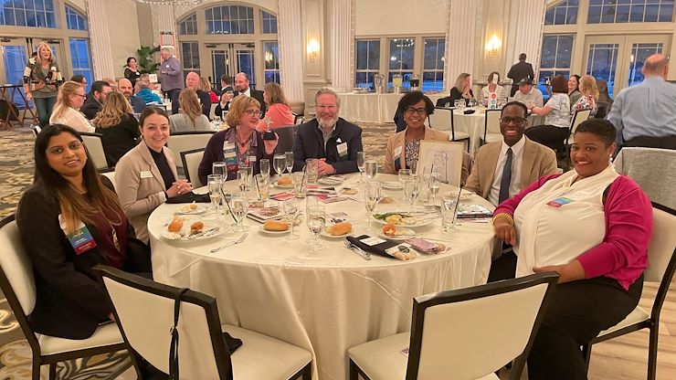 The TriCounty Area of Chamber of Commerce presented the Chamber Champion Award to Montgomery County Community College for its partnership and support. All chamber members received the Making a Difference Award during the annual dinner event on April 27. Photo by Diane VanDyke
