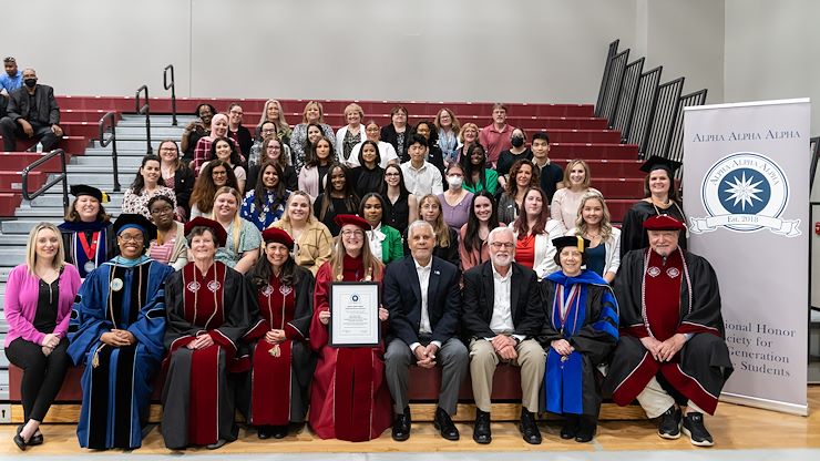Montgomery County Community College recently celebrated the inaugural induction of 102 new members into the Alpha Alpha Alpha National Honor Society. MCCC is the first and only community college in Pennsylvania to host a Tri-Alpha chapter. Photo by Susan Angstadt