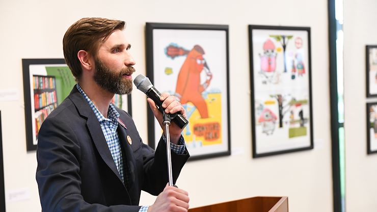 Montgomery County Community College Galleries Director Patrick Rodgers creates memorable experiences with the art and artifacts on display at MCCC's gallery spaces.