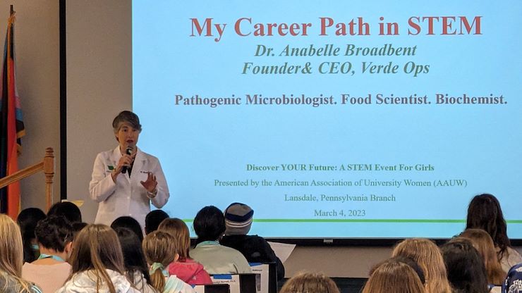 More than 120 female students attended the American Association of University Women Lansdale Branch's Discover Your Future event on March 4 to learn about STEM careers. Photos by Dr. James Bretz