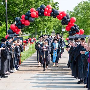 Class of 2023 procession into Health Sciences Center