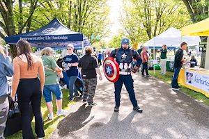 superhero at festival