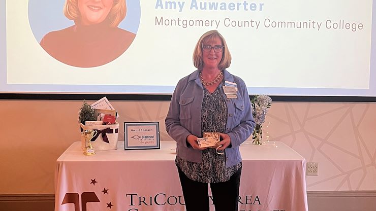 Amy Auwaerter, Director of Pottstown Campus Operations at Montgomery County Community College, is the recipient of the REACH Woman and Influence and Empowerment Award by the TriCounty Chamber of Commerce. Photos by Hailey Heimbach.