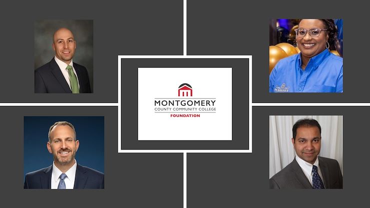 Michele Brooker-Lee, Frank Imperial, Manish Ingle and Michael Yetter have been named the newest members of the Montgomery County Community College Foundation Board of Directors.