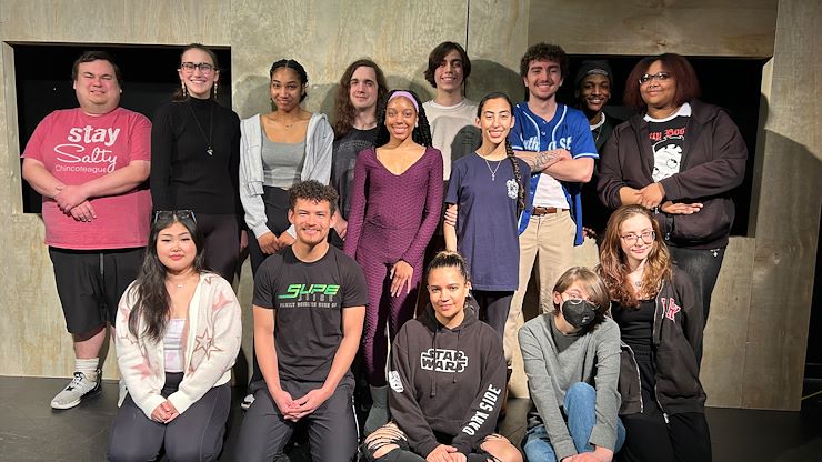 Students in Montgomery County Community College Theatre Arts Program and Drama Club will be presenting ‘The Marginals’ at the Black Box Theatre on the Blue Bell Campus, April 10-13. Photo by Eric Devlin