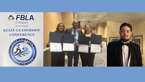 Emilio Siguenza and Sloane Harker will compete at the Collegiate National Leadership Conference May 31-June 2