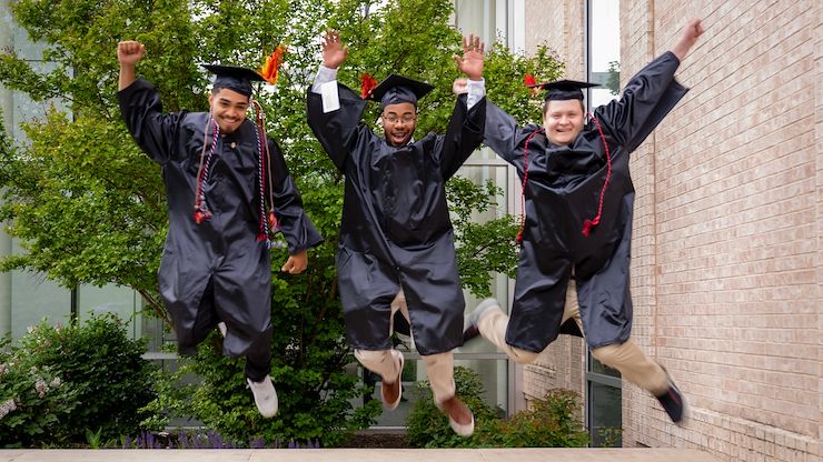 jumping grads