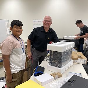Andy Bachman and students