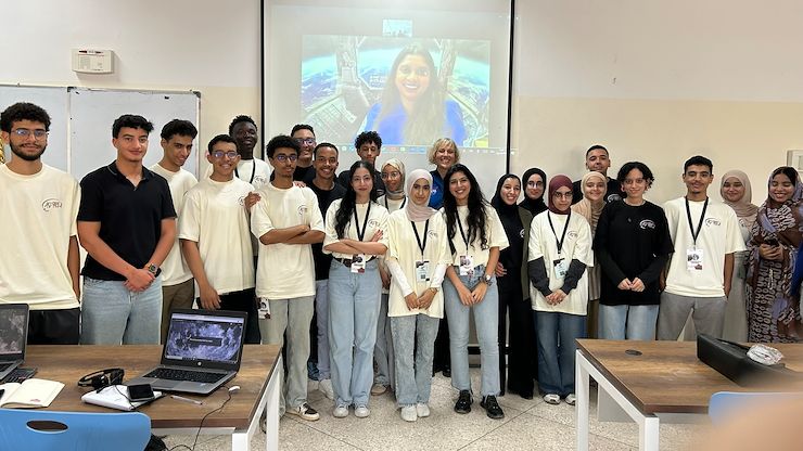Students at the National School of Applied Science in Agadir, Morocco, completed the second-ever international mission with the Challenger Learning Center at Montco Pottstown. Photos courtesy of the National School of Applied Science