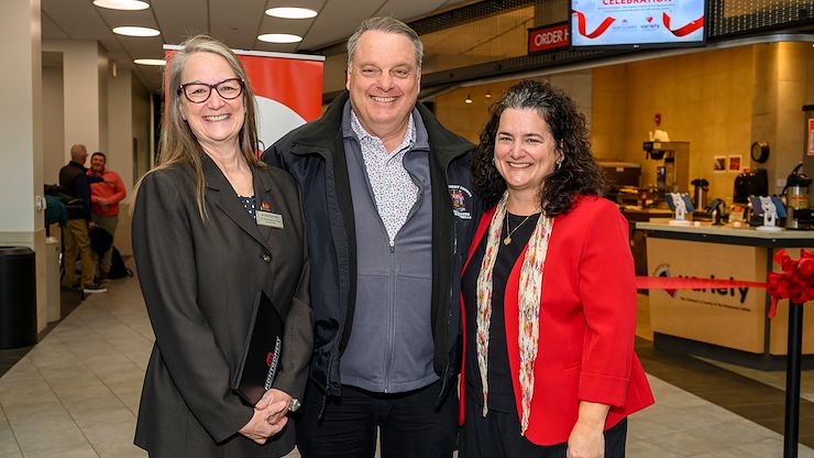 Dr. Vicki Bastecki-Perez, MCCC President; Thomas DiBello, Montgomery County Commissioner; and Dominique Bernardo, CEO of Variety. 