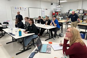A panel of judges evaluated Montco 360 STEM program teams of students as they presented their project designs for alternative energy-producing wind and water mills at Montgomery County Community College’s Pottstown Campus. 