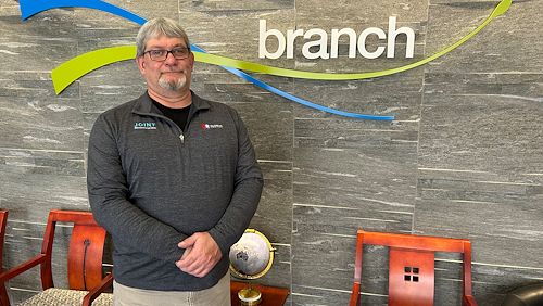 Branch Medical Group Production Manager Brad Bouchard at the manufacturing facility in Royersford. Montgomery County Community College collaborates with Bouchard to ensure students in the Machinist-CNC Operator certificate program are trained to enter the workforce.