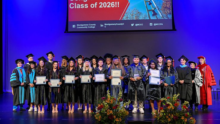 Montgomery County Community College celebrated 17 students who graduated with their high school diplomas from the Gateway to College program on the Blue Bell Campus on May 20. Photo by Linda Johnson