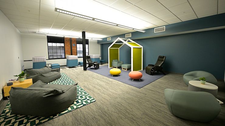 Montgomery County Community College received the 2026 Excellence in Mental Health and Well-Being Award from “Insight Into Academia” magazine. The Wellness Center at the Pottstown Campus includes a sensory room, food pantry, collaboration room for peer support, cafe area and counseling room. Photo by David DeBalko